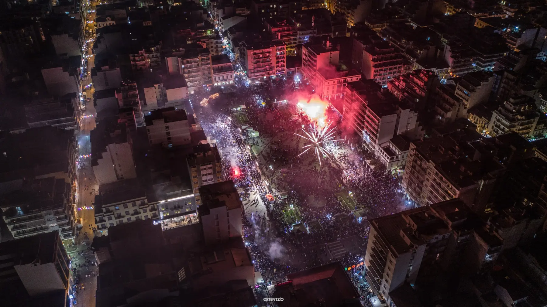 Aerial fireworks and public event photography by Christos Ortentzio
