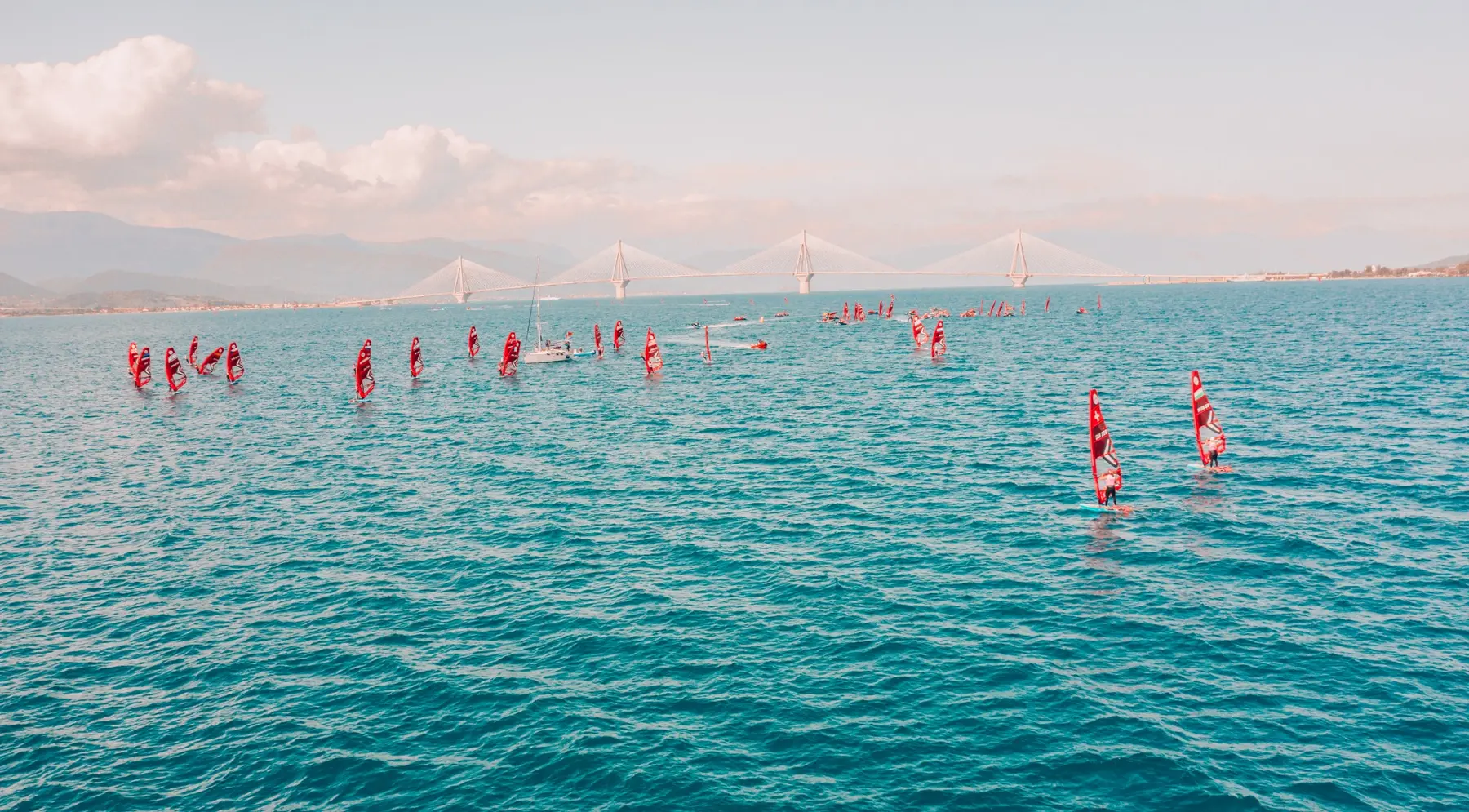 Aerial sailing race photography by Christos Ortentzio